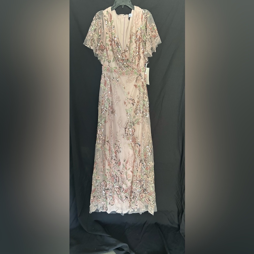 Mac Duggal Pink Floral Maxi Dress - Picture 4 of 11